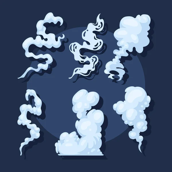 Conjunto Nubes Cielo Diseño — Archivo Imágenes Vectoriales
