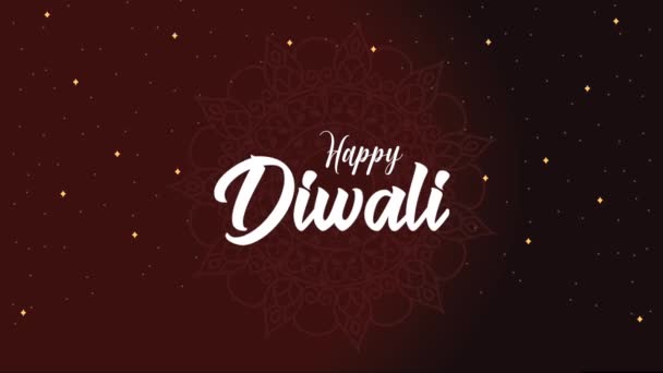 Happy Diwali Festival Schriftzug Animation Video Animiert — Stockvideo