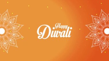 Mutlu diwali festivali mektupları, 4k video animasyonu