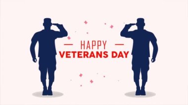 Askerlerle birlikte mutlu gaziler günü, 4K video animasyonu