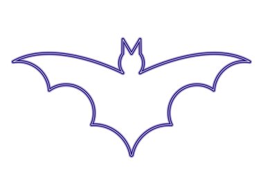 halloween bat neon light icon