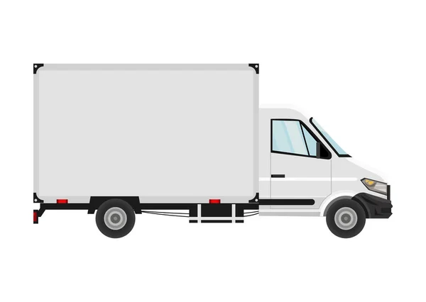 White Delivery Truck Mockup Icon — Stock Vector