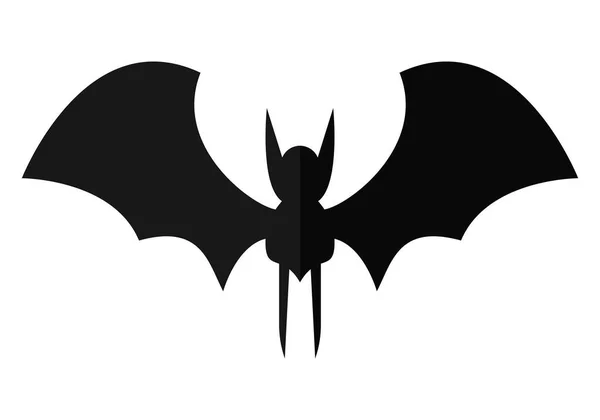 Halloween Bat Voando Ícone Animal —  Vetores de Stock
