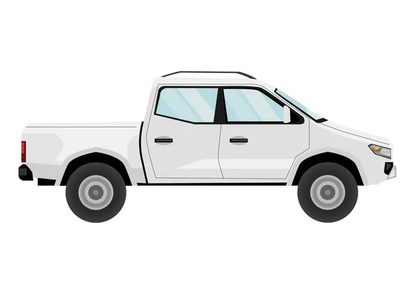Icône Maquette Voiture Camion Blanc — Image vectorielle