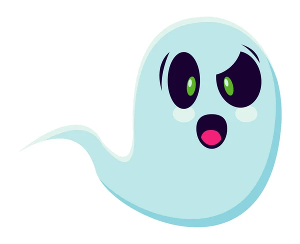 Fantasma Personaje Cómico Icono Halloween — Vector de stock