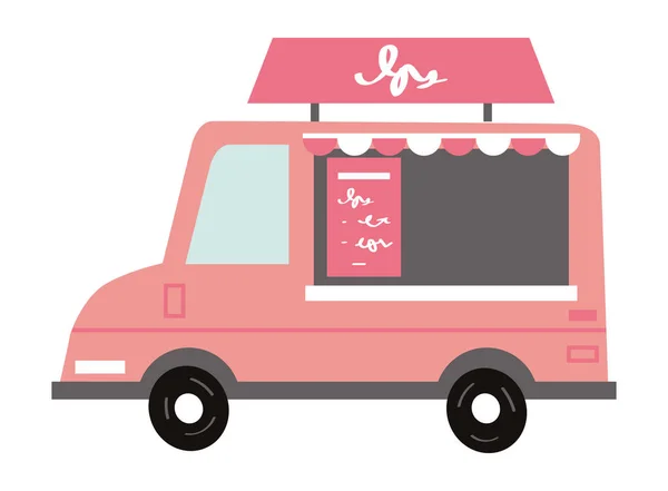 Coréen Food Truck Illustration Style — Image vectorielle