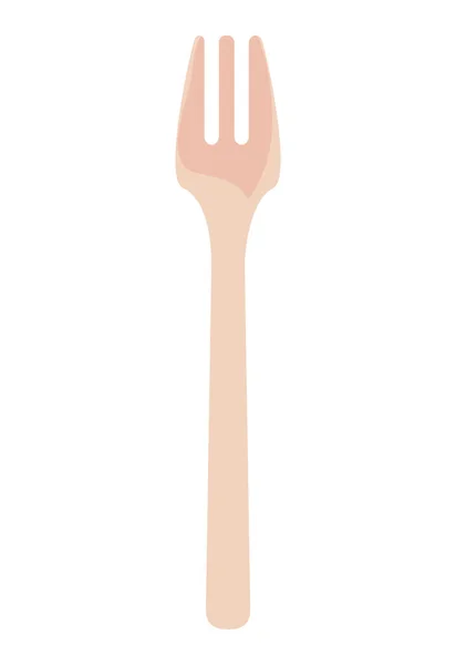 Eco Fork Cutlery Mockup Icon — Wektor stockowy