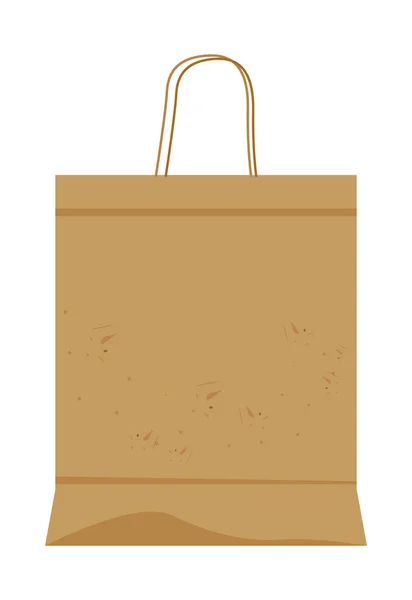 Οικολογικό Εικονίδιο Συσκευασίας Τσάντα Ψώνια — Διανυσματικό Αρχείο