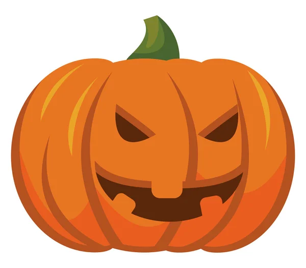 Halloween Citrouille Comique Visage Icône — Image vectorielle