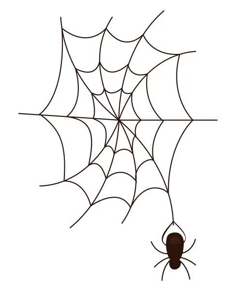 Halloween Spider Animal Hanging Icon — Vetor de Stock