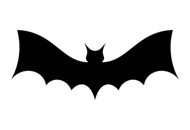 Cadılar bayramı yarasa uçan siluet simgesi