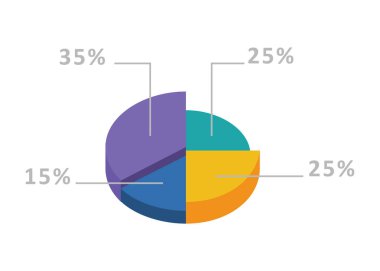 statistics pie infographic information icon