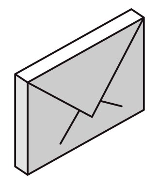 zarf e- posta izometrik biçim simgesi