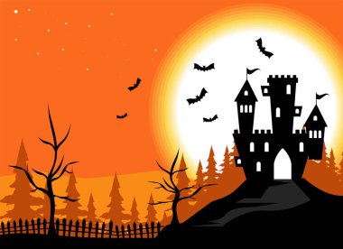 Cadılar Bayramı şatosu ve yarasalar sahnesi