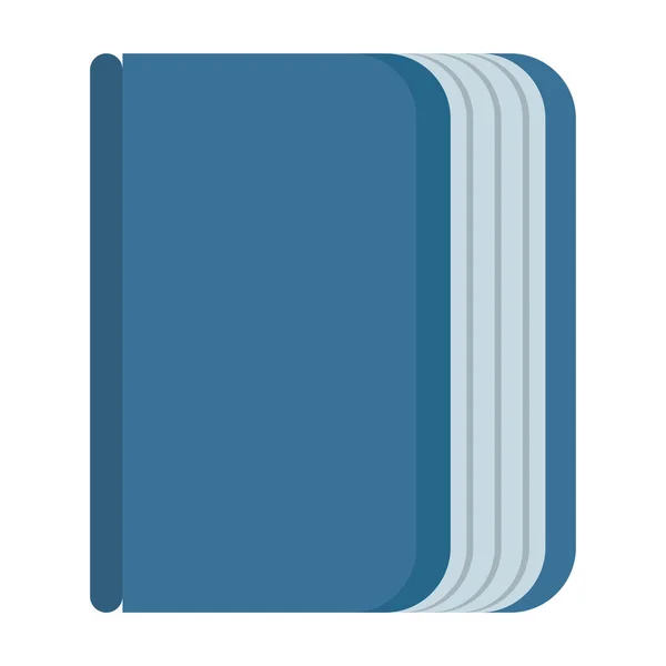 Libro Texto Azul Icono Aislado — Vector de stock