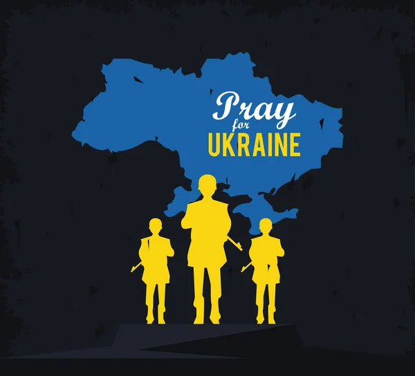 Моліться Постер Кампанії Україні — стоковий вектор