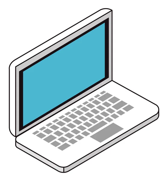 Laptop Computer Tragbares Isometrisches Symbol — Stockvektor