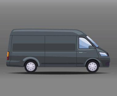 siyah van model sahne simgesi