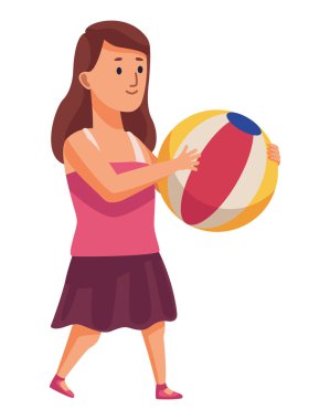 Balon karakterli gezgin kadın.