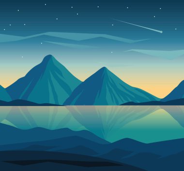 Dağlık manzaralı güzellik manzarası