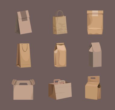 9 eko paket simgesi ayarlandı