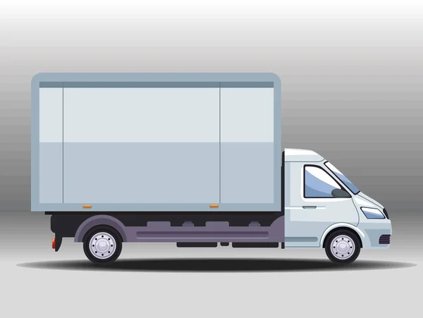 白色货车模型图标 — 图库矢量图片