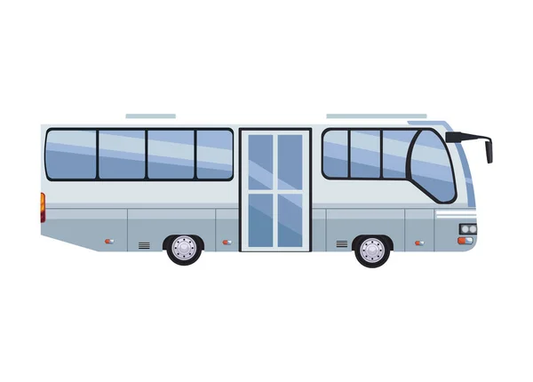 Icono Maqueta Vehículo Autobús Blanco — Vector de stock
