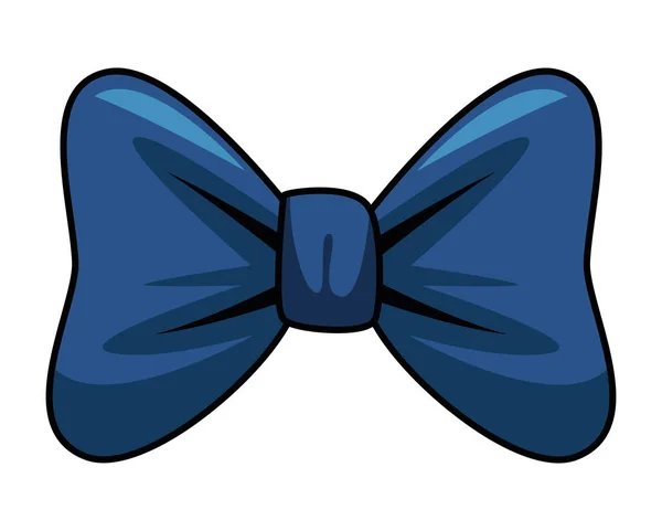 Elegante Azul Bowtie Accesorio Icono — Archivo Imágenes Vectoriales