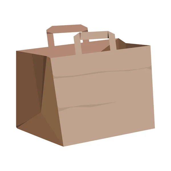 Éco Shopping Sac Papier Icône — Image vectorielle