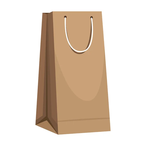 Ecología Compras Bolsa Papel Icono — Vector de stock