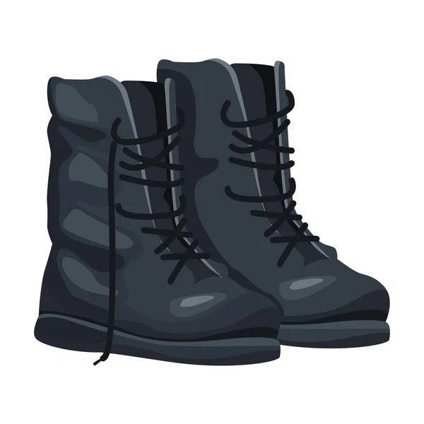Military Boots Shoes Footwear Icon — Stock Vector