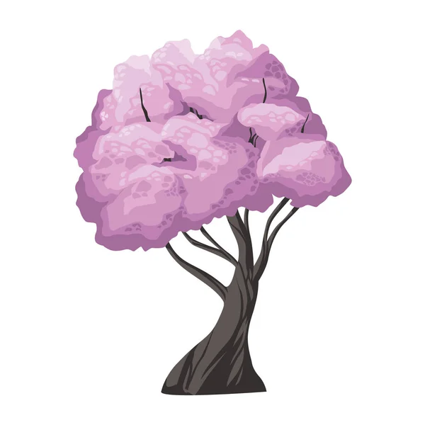 Lila Árbol Planta Bosque Naturaleza Icono — Vector de stock