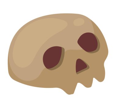 Cadılar Bayramı kafa kafatası kemik simgesi