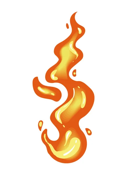 Fire Flame Classic Isolated Icon — Stok Vektör