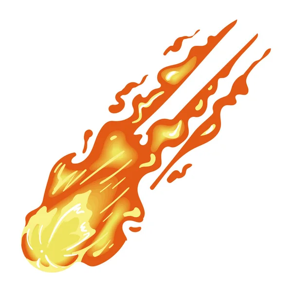 Огненное Пламя Падающее Изолированная Икона — стоковый вектор