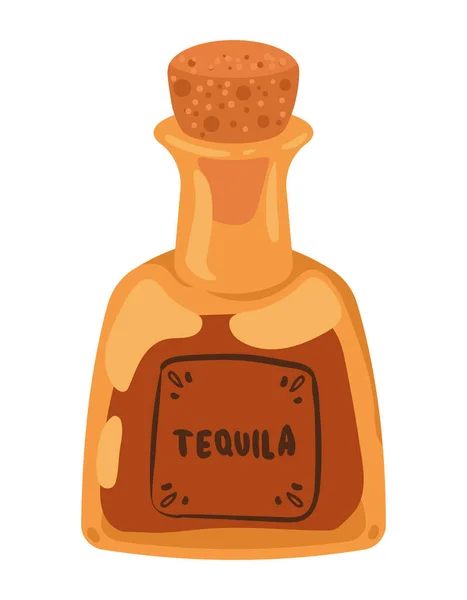 Mexikanska Tequila Flaska Dryck Ikon — Stock vektor