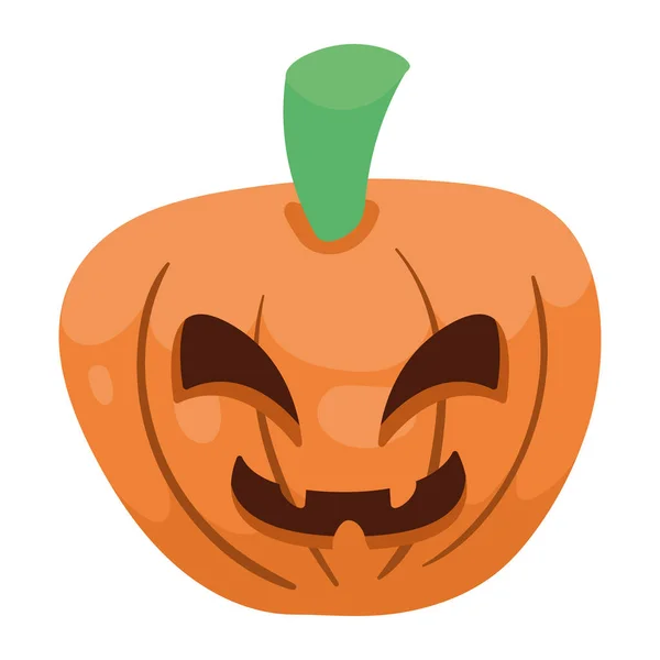 Halloween Pumpa Komisk Karaktär Ikon — Stock vektor