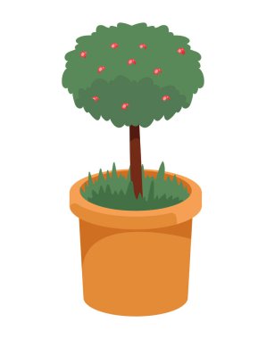 saksı ikonunda çiçek ağacı