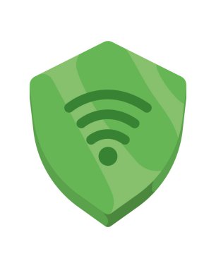 Kalkan simgesinde kablosuz bağlantı sinyali