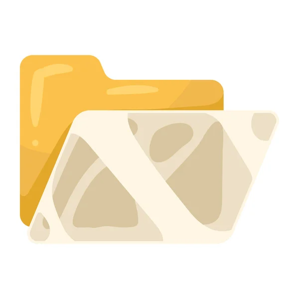 Folder Documents Glassmorphism Style Icon — Stock Vector