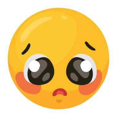 Üzgün emoji 3d biçim simgesi