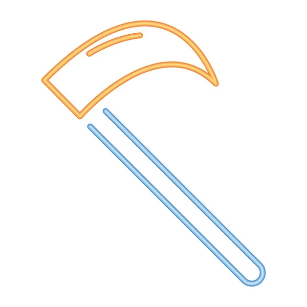 Halloween Sickle Neon Light Icon — Wektor stockowy