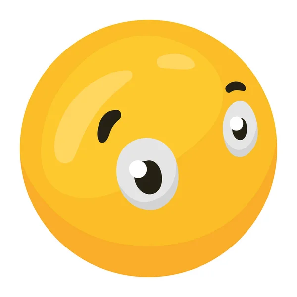 Emoji Mute Style Icon — Stock Vector