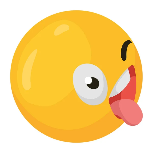 Emoji Τρελό Στυλ Εικονίδιο — Διανυσματικό Αρχείο