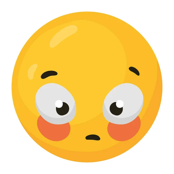 Emoji Siento Icono Estilo — Vector de stock