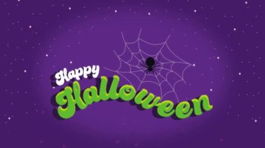 Örümcek ve 4K video animasyonlu mutlu cadılar bayramı mektupları