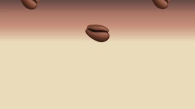 Kahve taneleri doğa animasyonu, 4k video animasyonu