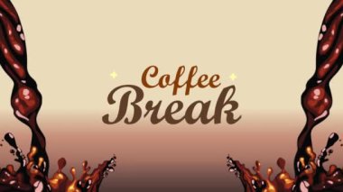 Kahve molası, jet animasyonu, 4k video animasyonu.