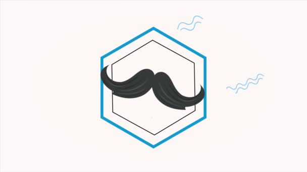 Movember Cancer Prostate Lettrage Avec Moustache Vidéo Animé — Video