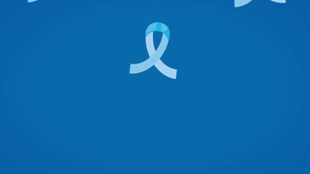 带彩带的前列腺癌动画 4K视频动画 — 图库视频影像